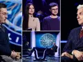 Uczestnicy i prowadzący w programie "Milionerzy" w TV. Widzowie czekają na emocje i wielkie wygrane.