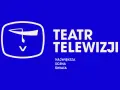 Teatr Telewizji TVP 1 dzisiaj: "Największa scena świata". Logo z stylizowaną twarzą.