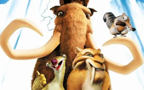 Manny, Sid, Diego i Scrat z epoki lodowcowej 6, gotowi na nowe przygody.